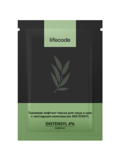 Тканевая лифтинг-маска для лица и шеи LIFECODE с пептидным комплексом
