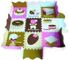 Коврик-пазл Фигурный с бортиками мишка и сладости Gb-M129Gbe ЯиГрушка