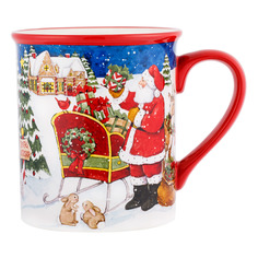 Кружка Certified Int. Мастерская Санта-Клауса. Два зайчонка 470 мл, керамика