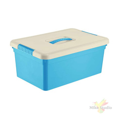 Ящик для хранения Kids Box с ручкой 10л голубой No Brand