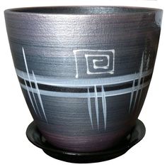 Серо-розовый керамический горшок для цветов Сады Аурики "Аралия" 15 см, 2 л, 1 шт.