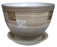 Керамический горшок для цветов Сады Аурики "Виноград" 16 см, 1.4 л, 1 шт.