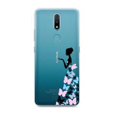Чехол Awog "Платье из бабочек" для Nokia 2.4