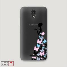 Чехол Awog "Платье из бабочек" для Lenovo Vibe B