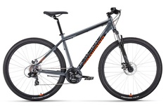 Велосипед Forward APACHE 29 2.0 D CLASSIC, 21 ск. рост. 19", 2022, серый матовый/оранжевый