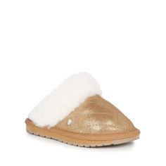 Тапочки EMU Australia Jolie Metallic Quilt Kids K12621 цв. коричневый р. 36