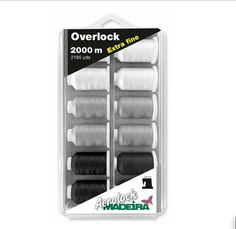 Набор ниток Madeira Aerolock №180 Blisterbox, 12×2000 м., 8090