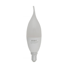 Лампа светодиодная LED Старт ECO Свеча на ветру, E14, 10 Вт, 6500 K, холодный белый свет Start