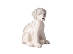 Скульптура Щенок. Императорский фарфоровый завод. Высота 17 см.