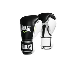 Боксерские перчатки Everlast Powerlock черный/белый/зеленый 18 унций