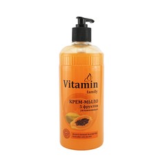 Жидкое крем-мыло Vitamin смягчающее 5 цветов 650 мл