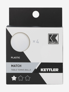 Набор мячей для настольного тенниса Kettler, 4 шт., Белый, размер Без размера