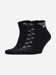 Носки Reebok Classics Ankle, 3 пары, Черный, размер 34-36