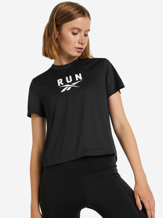 Футболка женская Reebok Workout Ready Run Speedwick, Черный, размер 52