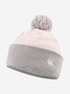 Шапка для девочек New Era Cuff Pom Knit Newera, Розовый, размер 53-54