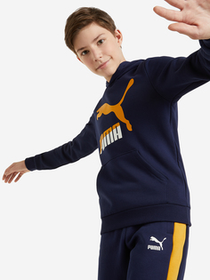 Худи для мальчиков PUMA Classics Logo, Синий, размер 129-140