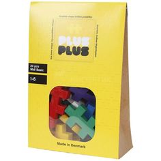 Развивающий конструктор Plus-Plus Midi 20 Basic, 20 деталей, 10 базовых цветов