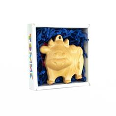 Елочная игрушка Томик бычок 2020-2 см 1 шт. бежевый