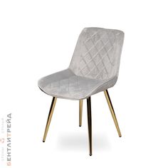 Стул B-trade Лаура LIGHT GREY (UF910-02)/GOLD (бархат)