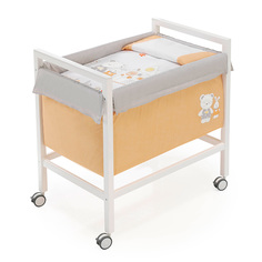INTER BABY Кроватка + комплект в кроватку LITTLE HOUSE ORANGE, 58*82*84 см