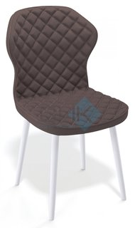 Стул ДИК 239 кож/зам STONE,ножки белые DIK