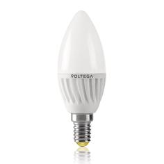 Лампа светодиодная Voltega E14 6.5W 2800К свеча матовая VG1-C2E14warm6W-С 5715
