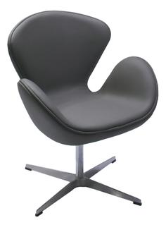 Кресло SWAN CHAIR серый, искусственная замша Bradex