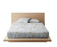 Простыня Ночь Нежна Беатрис голуб. 9783-1 Поплин 1.5 сп. 215х147 я