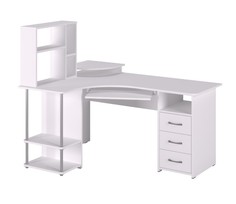 Стол компьютерный Compass С-237 с полкой СЕ-237 белый