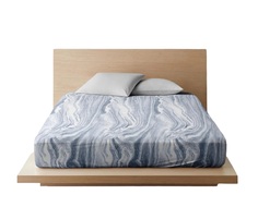 Простыня Ночь Нежна Мрамор осн. 9053-1 Поплин ЕВРО 240х220