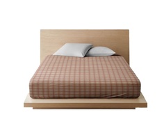 Простыня Ночь Нежна Тартан коричн. 9849-2 Поплин 1.5 сп. 215х147 я