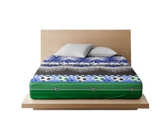 Простыня Ночь Нежна Футбольный фанат осн. 7368-1 Поплин 1.5 сп. 215х147 я