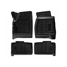 Коврики салона УАЗ Патриот 2014 г.в полимерный черный ИСКОЖ (высок. борт, подпятник.)