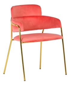 Стул BRADEXHOME Napoli Коралловый/Золотые ножки