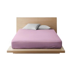 Простыня на резинке Ночь Нежна Гжель пудровый комп. 7757-15 Бязь . 140х200х20