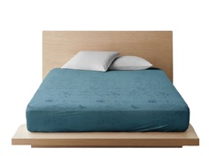 Простыня Ночь Нежна Аннет аквамарин 9766-4 Поплин ЕВРО 220х200 я