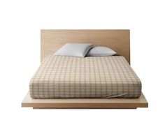 Простыня Ночь Нежна Тартан желт. 9849-1 Поплин 1.5 сп. 215х147 я