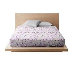 Простыня Ночь Нежна Акварельный цветок фиолет. Поплин 1.5 сп. 215х147 я