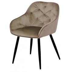 Стул BREEZE BLUVEL-40 BEIGE/ черный каркас, велюр М Сити
