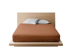 Простыня Ночь Нежна Темно-терракотовый 805 Поплин гл/кр 2 сп. 215х175 я