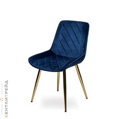 Стул B-trade Лаура COBALT BLUE (UF910-19)/GOLD (бархат)