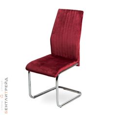 Стул B-trade Форс DARK RED(UF910-11)/CHROME (бархат)