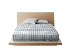 Простыня Ночь Нежна Тартан бирюза 9849-3 Поплин 1.5 сп. 215х147 я