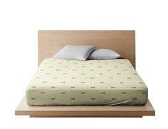 Простыня на резинке Ночь Нежна Десанж зелен. осн. 7371-4 Поплин 120х200х20