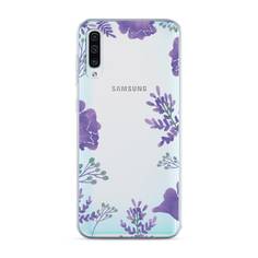 Силиконовый чехол "Сиреневая цветочная рамка" на Samsung Galaxy A30s Awog