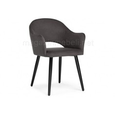 Стул Апри микровелюр графитовый / черный глянец Woodville