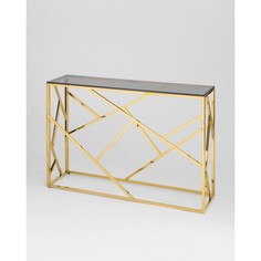 Консоль АРТ ДЕКО 115*30 золото стекло smoke Stool Group