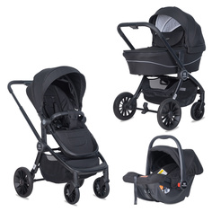 Коляска модульная 3в1 Farfello Baby Shell цвет чёрный BBS-17