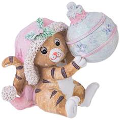 Фигурка новогодняя Lefard Тигренок 162-912 8,5х5х8 см коричневый