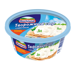 Сыр творожный Сливочный Hochland 60% ванночка 220г